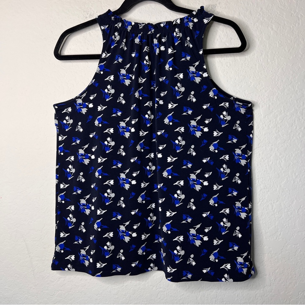 Banana Republic Black Floral Sleeveless Blouse Size Small